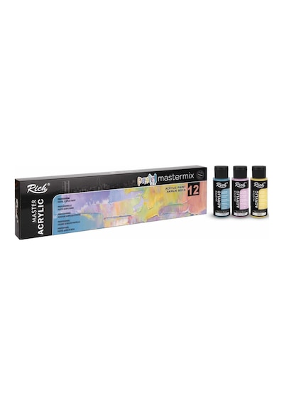 Rich Mastermix Akrilik Boya Pastel Renkler 12X60Cc