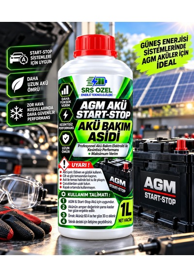 Agm Akü Bakım Asidi, Start-stop Akü, Akü Canlandırma, Akü Bakım Sıvısı