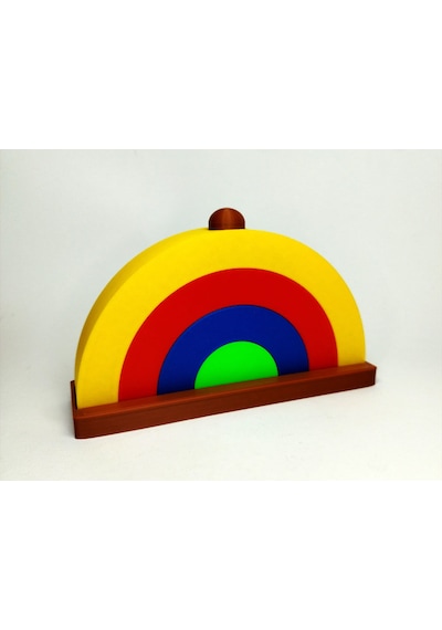 Meydora Montessori Gökkuşağı Dizme Oyuncağı Renk Eşleştirme Ve Sıralama Eğitici Oyuncak 3+ Yaş
