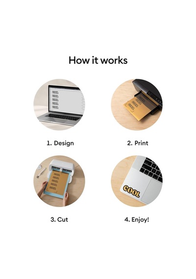 Cricut Baskılı Vinil A4 10 Adet