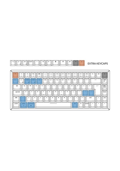 Keychron K2-C2H-UK HotSwap RGB Gateron Blue Switch Alüminium (Version 2) UK ISO Mekanik Klavye