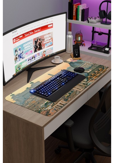 Vatikan V1 90x40 Xxl Gaming Kauçuk Kaymaz Taban Mouse Pad Fare Altlığı