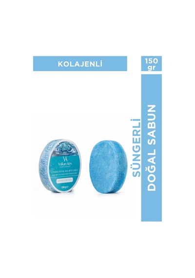 Volkan Ates Natural & Beauty Kolajen Süngerli Doğal Sabun 150 Gr