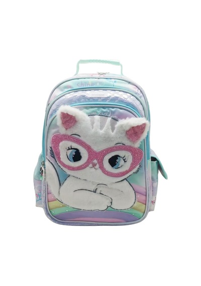 Chımola Glasses Cat Sırt Çantası 12" Çok Renkli