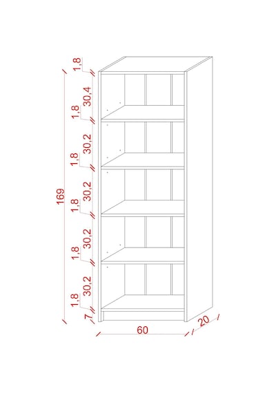 Asra Trend Petra Desen K002 5 Raflı Kitaplık 56 Cm Genişlik Dar Alan Uyumlu Modern Kütüphane%100 Mdflam Dekoratif Raf Ünitesi Çok Renkli Asra Trend Petra Desen K002 5 Raflı Kitaplık 56 Cm Genişlik Dar Alan Uyumlu Modern Kütüphane%100 Mdflam Dekoratif Raf Ünitesi Çok Renkli