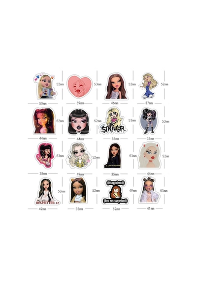 Bratz Girl Macbook Notebook Tablet Telefon Ajanda Laptop Defter Sticker Seti Diğer