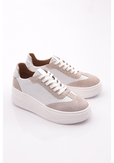 Dgn 476c Kadin Bağcikli Sneaker Ayakkabi Beyaz