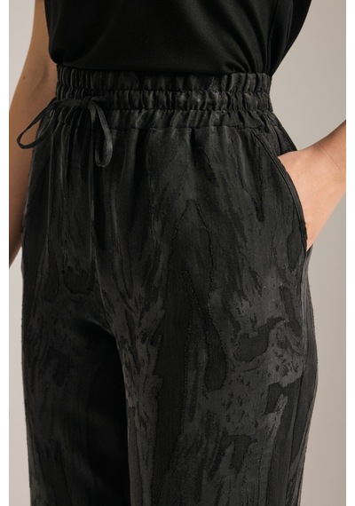Aker Siyah Dokulu Beli Lastikli Pijama Altı Siyah Siyah
