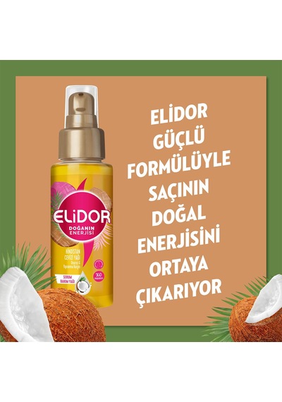 Elidor Güçlü Saç Uçları İçin Hindistan Cevizi Saç Yağı 1 Paket 1 X 80 Ml Sku: Smg8690010406156