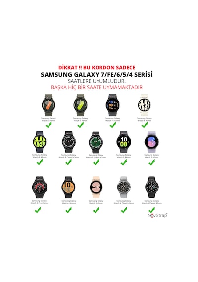 Novstrap Samsung Galaxy Watch 7 Fe 6 5 4 40 42 43 44 45 46 47 Mm İle Uyumlu Kordon Tam Pimli Metal Hasır Çelik Kayış