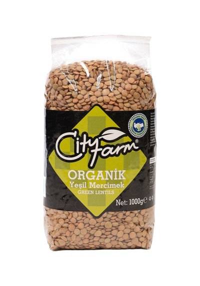 Cityfarm Organik Yeşil Mercimek 1 Kg - 6 Adet Tarı