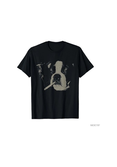 Tarzsokak Vintage Köpek Sigara Komik Meme Köpek Sevgilisi T-shirt Erkekler Kadınlar Için % 100% Pamuk T Çok Renkli