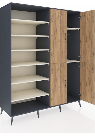 Kronos Gardrop 8 Raflı 4 Kapaklı 2 Askılı 176x59x221 Antrasit-çam/aytaşı Çam/aytaşı Kronos Gardrop 8 Raflı 4 Kapaklı 2 Askılı 176x59x221 Antrasit-çam/aytaşı Çam/aytaşı