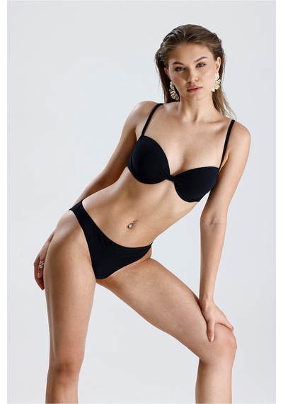 Magic Form Dekolteli Süngerli Bikini Üstü Siyah - 724119112 Siyah