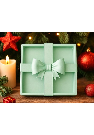 3d Baskı Fiyonklu Hediye Kutusu - Dekoratif Sunum Ve Saklama Kutusu-mint