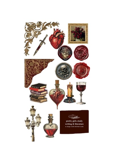 5'li Vintage Temalı 109 Adet Sticker Seti Ajanda Planner Journal Sticker Set1 Diğer