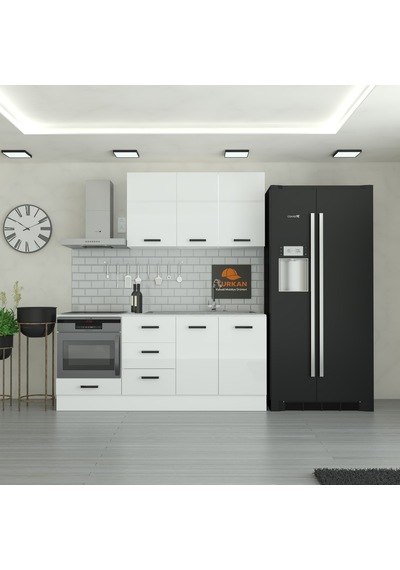 195 Cm Mutfak Dolabı Mdf Kapak Tezgah Dahil Yrkn195 97 Beyaz