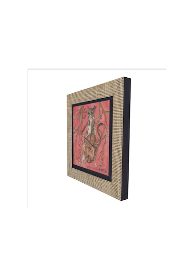 Çello Çalan Kedi Baskılı Mdf Magnet 7x7 82