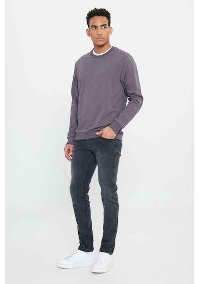 Ac&Co / Altınyıldız Classics Standart Fit Normal Kesim Bisiklet Yaka Erkek Sweatshirt - Koyu Gri