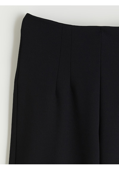 Lcw Modest Siyah Beli Fermuarlı Geniş Paça Kadın Pantolon