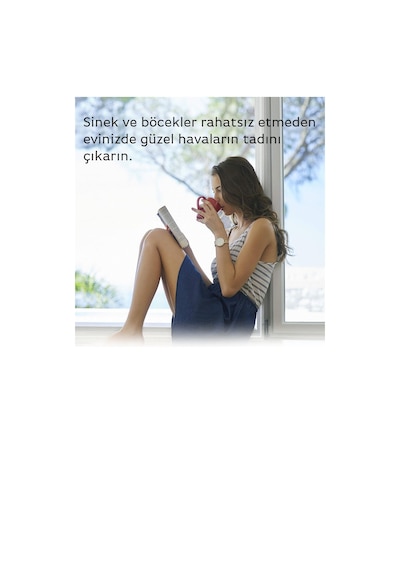 Pencere Sinekliği 130x150 Cm Çift Taraflı Bantlı Sinek Önleyici Kovucu Tül Perde Kapı Sinekliği Teli