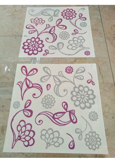 Mix&Match Floral Kendinden Yapışkanlı Dekoratif Duvar Süsü N11.183
