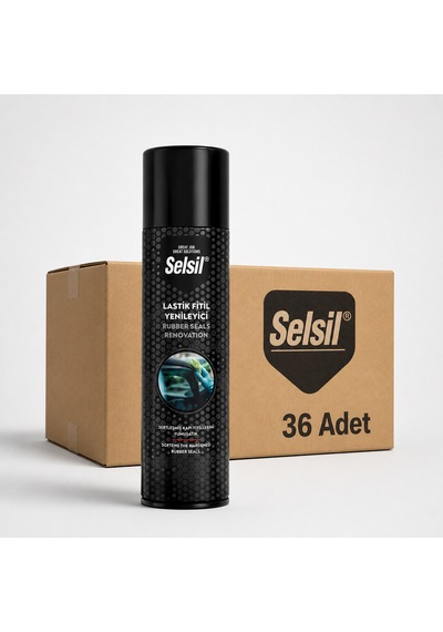 Selsil Lastik Kauçuk Fitil Yenileme Spreyi 200 Ml 36 Adet 1 Koli 200 Ml - 36 Adet