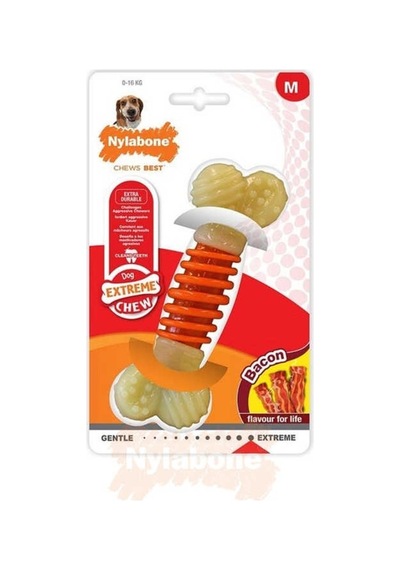 Nylabone Domuz Pastırması Aromalı Köpek Çiğneme Kemiği M