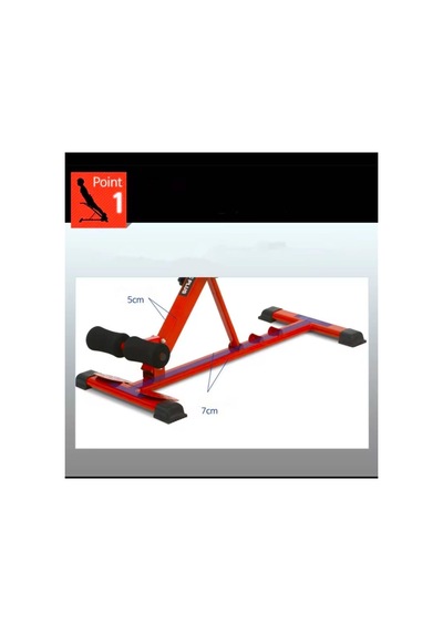 Clifton Hyperextension Ters Mekik Aleti Alpin Iron G-12 Hiperekstansiyon Tezgahı Kırmızı Tek Ebat