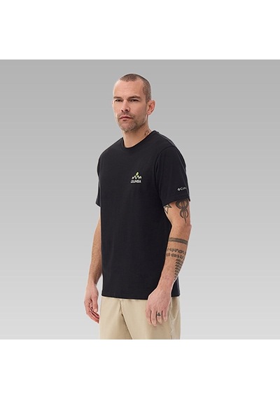 Columbia Cs0482 Csc M Rainbow Ridge Ss Erkek T-shirt-33636 Siyah