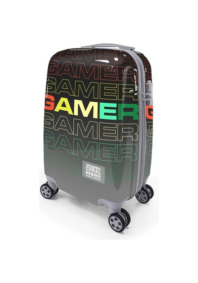 Coral High Gamer Desenli Kabin Boy Valiz 50cm 16546 Çok Renkli