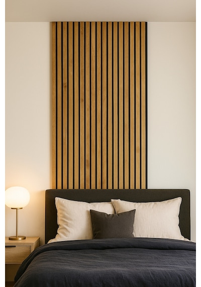 Savana Meşe Keçe Tabanlı Ses Yalıtımlı Duvar Paneli 60x280 Cm Akustik Dekoratif Panel 8 Mm Kalınlık Savanameşe