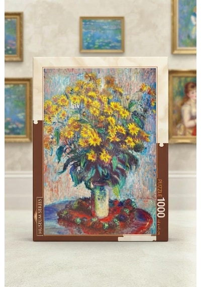 1000 Parça Kudüs Enginar Çiçekleri Claude Monet'nin Fırçasından Yaşam Alanınıza Bir Dokunuş