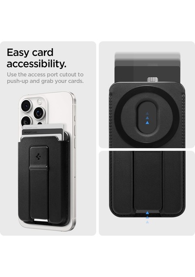 Magsafe Destekli Cüzdan Smart Fold 2 Mag Fit 3 Kartlık Black - Afa07149