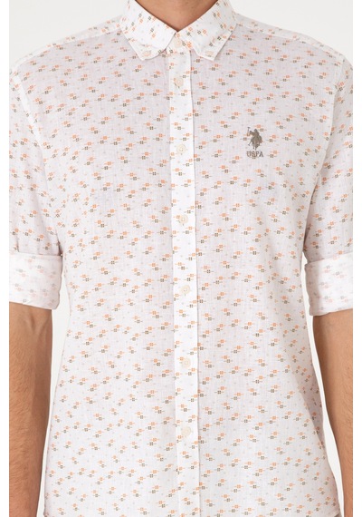 U.s. Polo Assn. Erkek Haki Gömlek Desenli 50288374-vr027 Haki