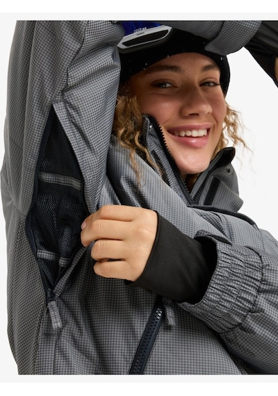 Roxy Snow Shımmer Jk Kadın Anthracite - Solid Snowboard Ceketi Erjtj03544-11793 Gri