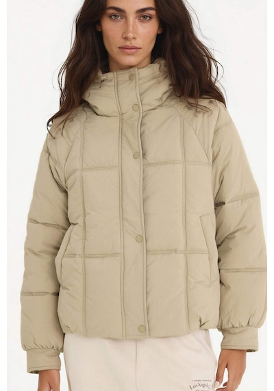 Defacto Regular Fit Kapüşonlu Fermuarlı Şişme Mont F2144ax25wnkh402 Haki-kh402