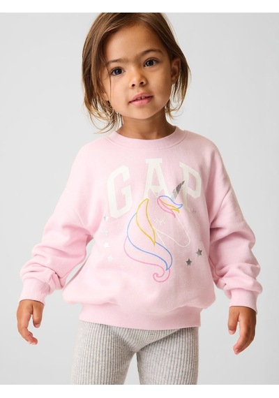 Gap V-frch Fam Logo Crew Fa26 Çocuk Pembe Sweatshırt 907212001