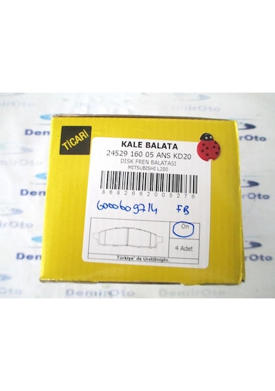 6000609714 Ön Fren Balatası Tk. Fullback-Mitsubishi L200 KALE