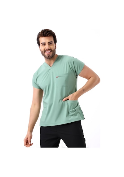 Bflex Unisex Likralı Yarasa Kol Tek Üst - 6428 Çağla Yeşili-12120 6428 Çağla Yeşili