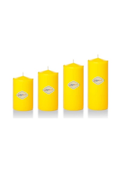4 Lü Set Mum Sarı Çap :5 cm