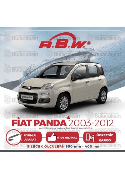Rbw Fiat Panda 2004 - 2012 Ön Muz Silecek Takımı