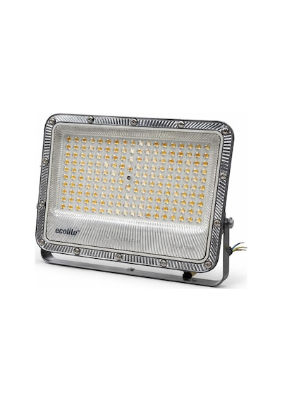 Ecolite 100w Led Projektör 8000 Lümen Ip66 Su Geçirmez Dış Mekan Floodlight Bahçe Duvar Otopark Aydınlatma 220 Volt Sarı Işık 3000k &