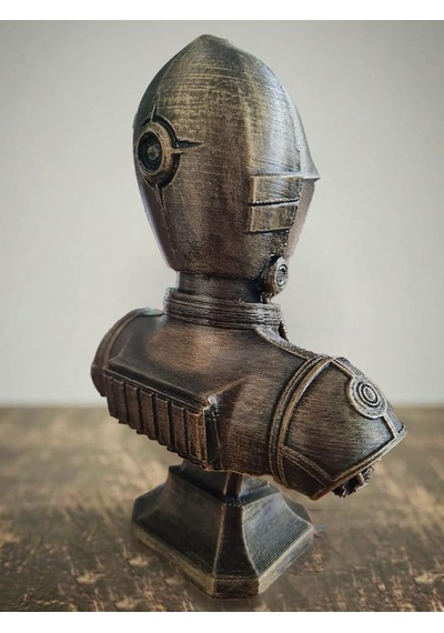 Eselya3d Star Wars C-3po Sixth Scale Büst Figür- Protokol Droidi Heykel- Star Wars Fanart-15cm