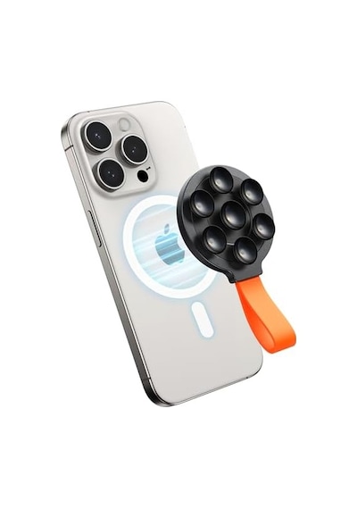 Manyetik Vantuz Telefon Montajı, Magsafe İçin Silikon Telefon Kılıfı Kavrama Standı Tutucu, Eller Serbest Ayna Duş Telefon Tutacağı Dağı Fit İphone 16 Pro Max, Tiktok Creator Videolar