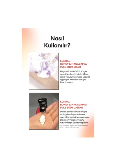 Nemlendirici Vücut Bakım Seti Kundal Honey&macadamia Pure Body Wash+lotion Pink Grapefruit Edition