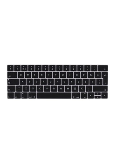 Lexroo Apple Macbook 13' Pro Touch Bar A1706 Klavye Koruyucu Silikon Ped - Siyah