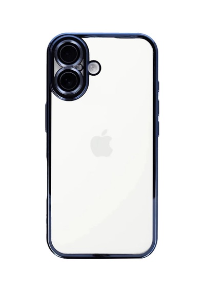 Apple Uyumlu iPhone 16 Uyumlu Kılıf Lensli Silikon - Açık Mavi