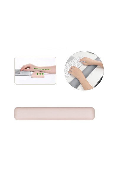 Sb-2 Ergonomik Klavye Mouse Bilek Desteği Ofis Oyun Kullanımına Uyumlu Toz Pembe