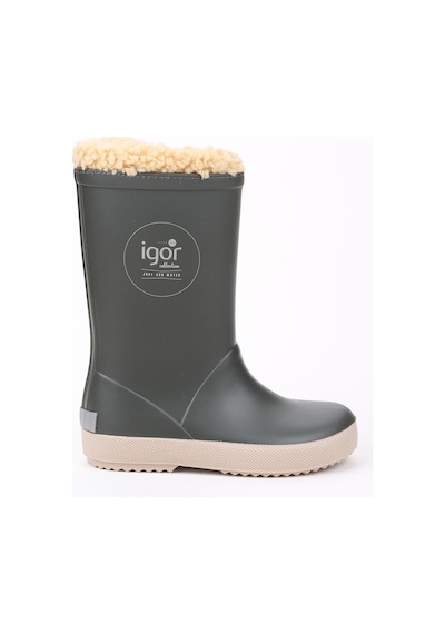 Igor Splash Dk Borreguito Erkek Bebek Su Geçirmez Yağmur Kar Çizmesi W10293 Koyu Haki - Bej